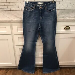 Ella Moss Anthropologie Flare Jeans Womens 29 Blue Denim High Rise Bell Bottom